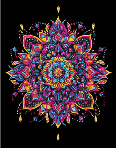 Set kreativ Diamond Dotz Neon Mandala, diamond painting, shumëngjyrësh