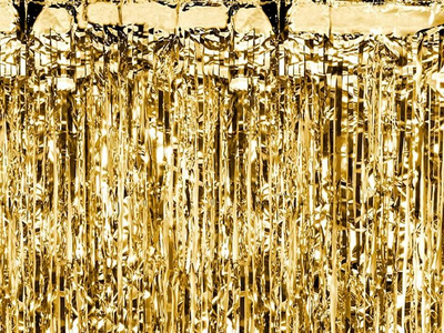 Perde dekorative me shkëlqim, Glitter Curtain Gold, 2.5 m, ngjyrë ari
