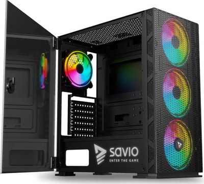 Kasë Savio Raptor X1 (SAVGC-RAPTORX1), e zezë