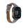 Каишка AmazingThing Class Band за Apple Watch 45 46 49mm, кожа, сива