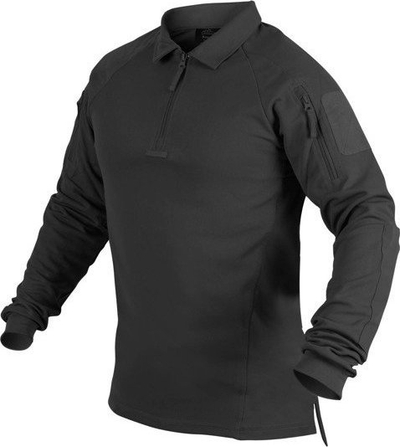 Bluzë polo taktike Helikon-Tex Range, me mëngë të gjata, funksionale, e zezë