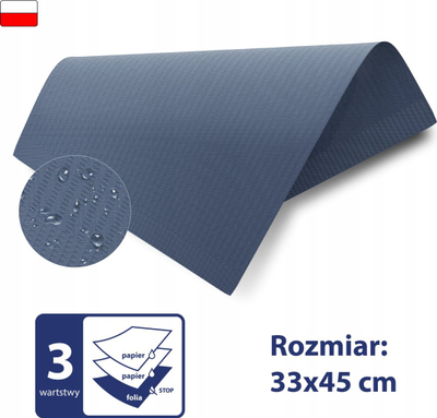 Peceta dentare Menodent, 33 x 45 cm, 3 shtresa, blu navy, 100 copë