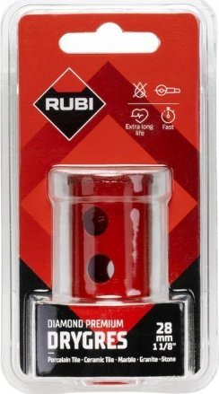 Frezë diamant DRYGRES RUBI Premium 28mm, M14, për mulli këndi, e kuqe