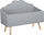 Arkë lodrash Atmosphera Cloud Chest, MDF, 58x45x28 cm, gri
