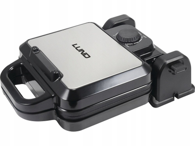 Gofrera Lund Waffle Maker, 1200W, 2 gofre, inox e zezë