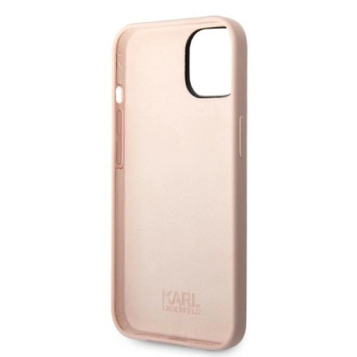 Mbulesë telefoni Karl Lagerfeld Liquid Silicone, për iPhone 14, rozë