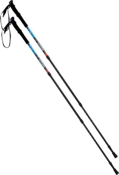 Shkopinj trekking ELBRUS Pokara, alumini 7075, 62-135 cm, blu portokalli