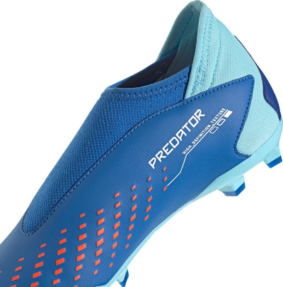 Këpucë futbolli për kalamaj Adidas Predator Accuracy.3 LL FG Jr IF2266, pa lidhëse, për bar natyral, blu