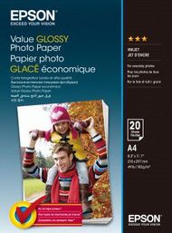 Letër fotografike Epson Value Glossy, A4, 20 fletë, me shkëlqim