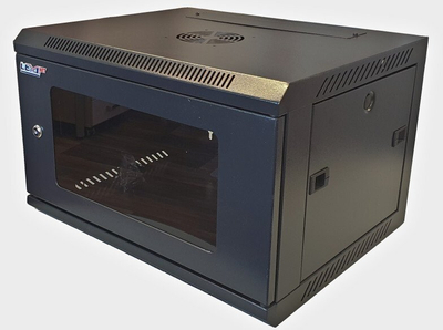 Kabinet muri për rrjet LEXI Net 19", 6U, 600x450 mm, i zi