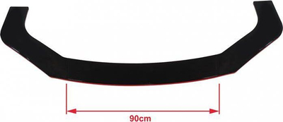 Splitter universal për bamper MTuning, ABS, 3 pjesë, i zi me shkëlqim