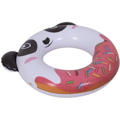 Прстен за пливање Jilong Swim Ring Donut, винил 0.18mm, дизајн панда, розова