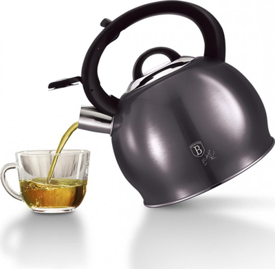 Çajnik BERLINGERHAUS Carbon Pro Line BH-6666, 3L, çelik inox, gri