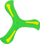 Bumerang Leantoys Green, plastik, për kalamaj, jeshil