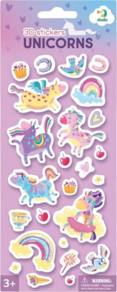 Ngjitëse 3D Unicorn për kalamaj, shumëngjyra, për zbukurim