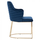 Kolltuk Solana velvet + këmbë ar 54×63×87 cm (HM9275.08), kaltër/ ari