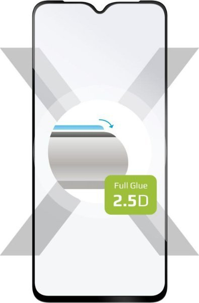 Xham mbrojtës FIXED FullGlue-Cover për Infinix Hot 30i, 2.5D, i zi