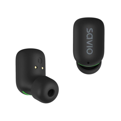 Kufje wireless Savio TWS-09, Bluetooth 5.1, IPX5, të zeza