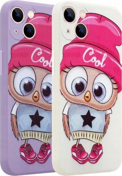 Kkllëf telefoni Maximus Owl për iPhone 13 Mini, silikon, bezhë