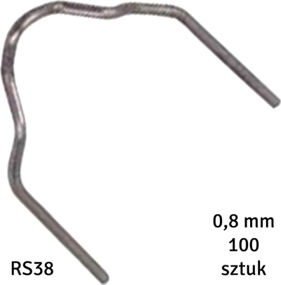 Kapësa saldimi plastike AG713D RS38, 0.8mm, set 100 copë, ngjyrë argjendi