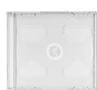 Kuti CD Super Jewel Box CRYSTAL Lux, për 2 CD DVD, transparente