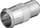 Adapter antene F Quick, F plug në F socket, zink, argjendtë