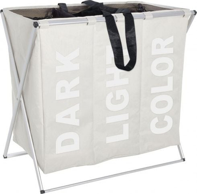 Shportë rrobash Wenko Trio, 130L, material tekstil dhe alumin, bezhë