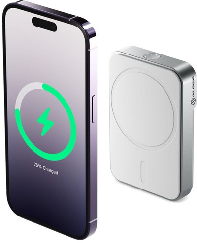 Power bank pa tela ALOGIC Matrix, 5000mAh, magnetik, i bardhë