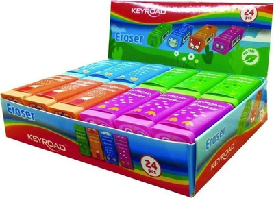 Гума за бришење Keyroad Animal Erasers, сет 24 парчиња, повеќебојни