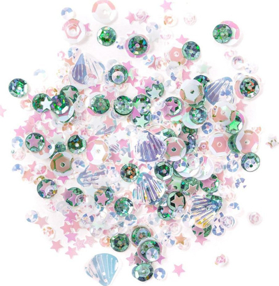 Sekuina dekorative Mermaid Iridescent, set miks, 15g, shumëngjyrësh