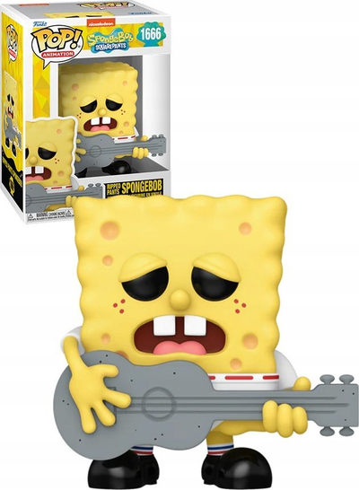 Figurë koleksionuese Funko Pop Spongebob Ripped Pants, vinil, me kitarë, shumëngjyrëshe