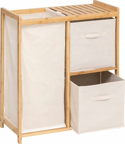 Kuti rrobash Kpeov Regl Bamboo, 66 x 33.3 x 78.5 cm, ngjyrë natyrale
