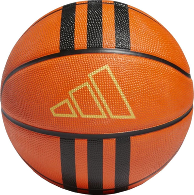 Top basketbolli adidas 3 Stripes Rubber X3 HM4970, madhësia 7, për dysheme brenda dhe jashtë, portokalli