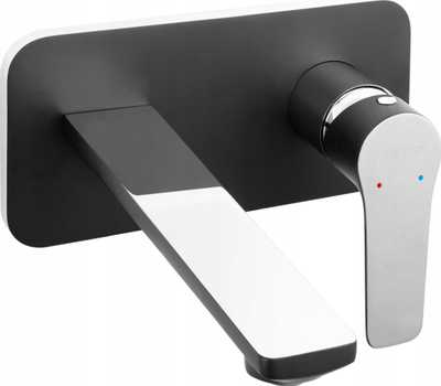 Batari lavamani murale Ferro Adore Concealed, dalje 19 cm, krom e zezë