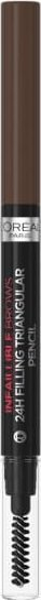 Laps vetullash L’Oreal Infaillible 24H Brow Filling, majë trekëndore, Brunette