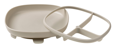 Pjatë ushqimi b.box 2in1 Suction Plate, me vakum, me ndarëse, latte