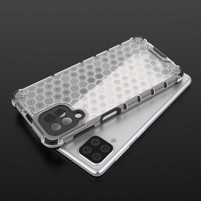 Kapak mbrojtës Hurtel Honeycomb për Samsung Galaxy A22 4G, xhel TPU, i zi