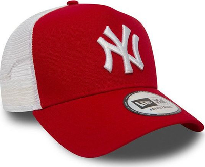 Kapelë New Era New York Yankees Clean A Frame Trucker, me rrjetë, e kuqe e bardhë