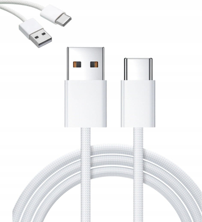 Kabllo karikimi Zenwire ZC-17, USB-A në USB-C, 2 m, e bardhë