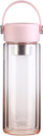 Shishe termike Vialli Design Fuori, 350ml, dopio xham me infuzor, rozë