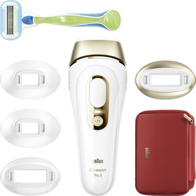 Депилатор IPL Braun Silk·expert Pro 5 PL5382, SkinPro 2.0, за тело и лице, бел