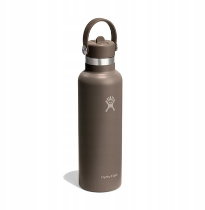 Shishe uji Hydro Flask Standard Mouth me kapak Flex Straw, e izoluar, Sandpiper