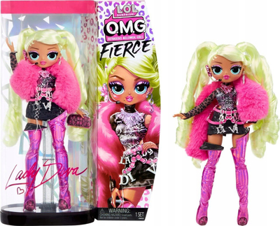Kukull L.O.L. Surprise OMG Lady Diva, 29cm, me gjeshme mode, rozë