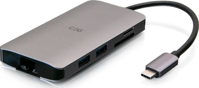 Docking stacion C2G C2G54458, USB C, USB 3.2, Ethernet, gri
