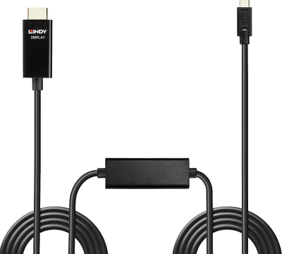 Kabllo adapter USB Type C në HDMI, 4K 60Hz HDR, 5m, e zezë