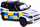 Makine lodër Land Rover Defender Police HIPO, dyer që hapen, model policie, e bardhë