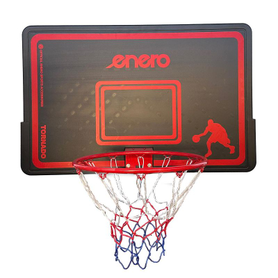 Tabla basketbolli Enero Tornado, 110x70cm, rreth 45cm, e zezë me të kuqe