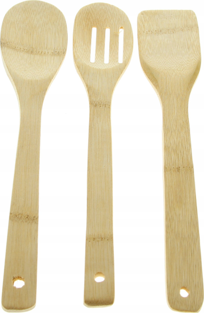 Set veglash kuzhine Kitchen Tools, 3 copë, bambu, ngjyrë natyrale