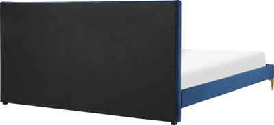 Shtrat Beliani Limoux Velvet, 180 x 200 cm, tapiceri kadife, navy blue