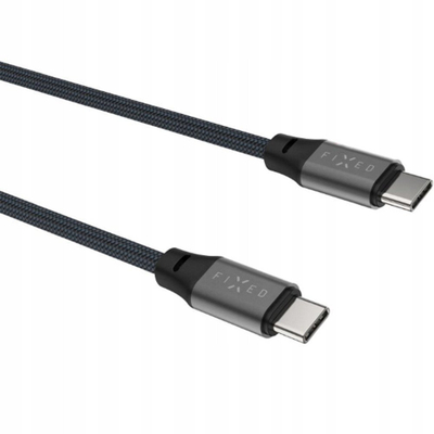 Kabllo USB C FIXED, USB C në USB C, 1.2 m, 240W PD, gri